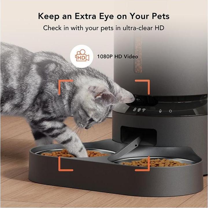 Immagine prodotto Petlibro Vassoio per alimenti doppio con fotocamera (5 l)