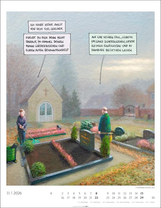 Produktbild Marunde Kalender 2026 (34 x 44 cm, Harter Einband, Deutsch)