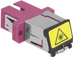 Produktbild Delock LWL Kupplung mit Laserschutzklappe SC Simplex Buchse zu SC Simplex Buchse Multimode violett (Netzwerk Kupplung)