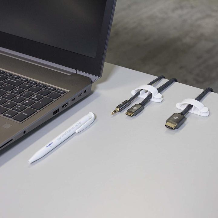Immagine prodotto Nedis Gestione dei cavi Clip bloccate 3 pezzi in silicone 55 mm Bianco