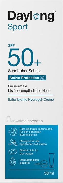 Actual product image Daylong Sport Active Protection Hydro (Suntan cream, SPF 50+, 50 ml, 75 g)