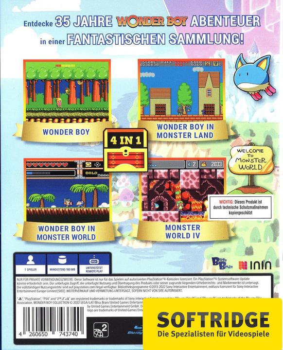 Produktbild ININ Games Wonder Boy Collection (PS4, DE)
