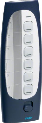 Hager TU418 Radio remote control 7 buttons, 18 channels KNX