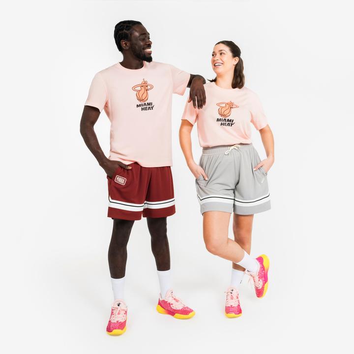 Actual product image Tarmak Men's/Women's Basketball Shorts SH 900 AD NBA - Red Burgundy (L)