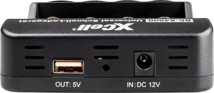 Produktbild XCell Schnell-Ladegerät BC-X4000 Digital LCD (1 Stk., 14500, 16340, 17500, 18490, 18650, 26500, 26650, Sub-C, AA, AAA, RCR123A, Ladegerät inkl. Akku)