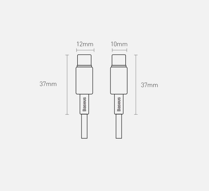 Actual product image Baseus USB C – USB C (1 m, USB 2.0, 100 W)