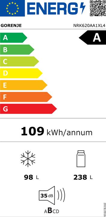 Energie-Label Gorenje NRK620AA1XL4 (336 l)