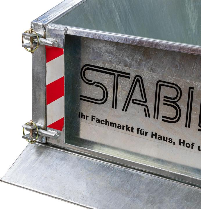 Produktbild Dema Heckcontainer Kippmulde 150cm Schürfschiene Kat 1 verzinkt (320 l)