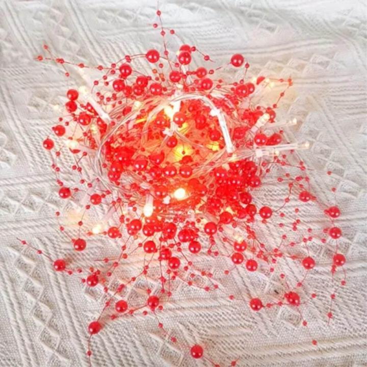 Produktbild Cover-Discount Weihnachtliche Lichterkette LED mit Kunst-Perlen (3 m)