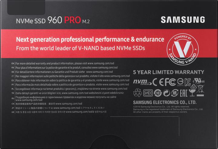 Actual product image Samsung 960 Pro (512 GB, M.2)