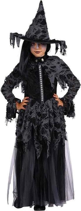 Actual product image Thetru Girl Dress Voodoo Witch, Death, Black (140, 152)