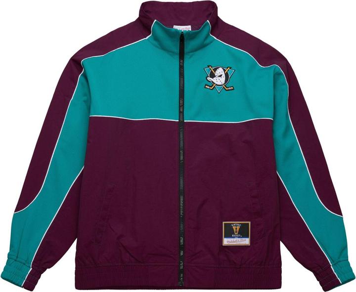Mitchell & Ness M&N Mesh Nylon Track Jacket - NHL Anaheim Ducks - XXL (XXL)