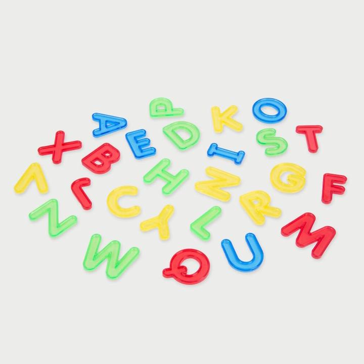 Produktbild TickiT Set mit 26 Farbigen, Halbtransaprenten Grossbuchstaben aus Acryl