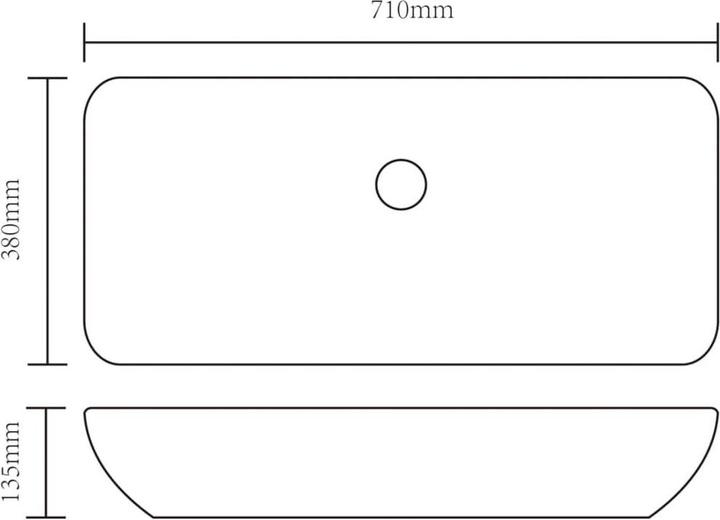Produktbild VidaXL Waschbecken (380 mm, 710 mm)