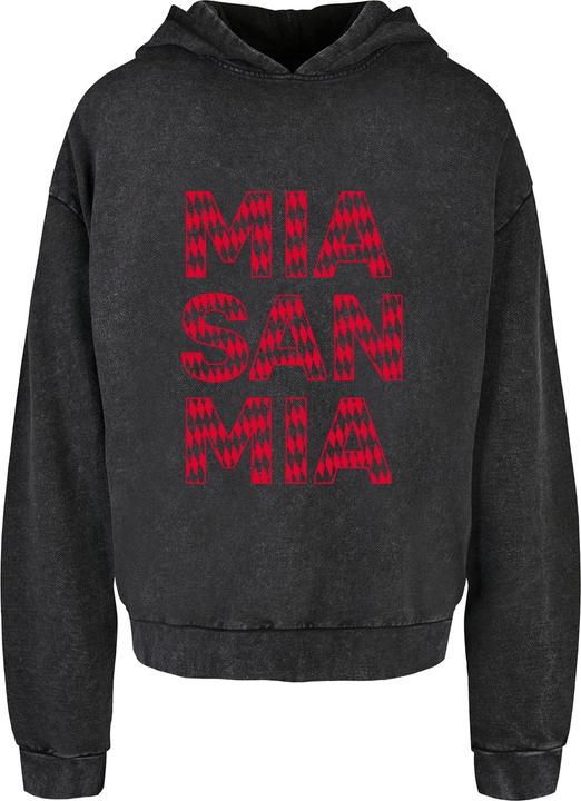 Immagine prodotto FC Bayern München Felpa con cappuccio MSM Outline Red Acid Washed - 117465 (M)