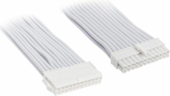 Produktbild Silverstone SST-PP07E-MBW-V2 - superflexible Netzteil-Verlängerungskabel, 1 x 24pin ATX, Weiss