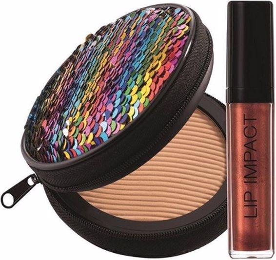 Actual product image Nouba Sunlike Set N.1 Millerighe Maxi Bronzer + Lip Impact 33 (Lip Gloss Reflecta Texture) + Pouch