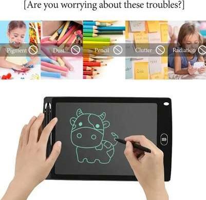 Produktbild Rivanoo Kreatives LCD-Schreibtablett für Kinder - 8,5-Zoll digitales Tablett mit Stift Schwarz (8.50")