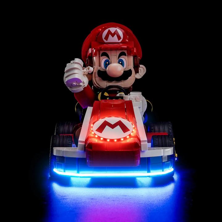 Produktbild BrickBling LED Licht Set für LEGO Mario Kart: Mario & Standard-Kart (72037) inkl. Fernbedienung