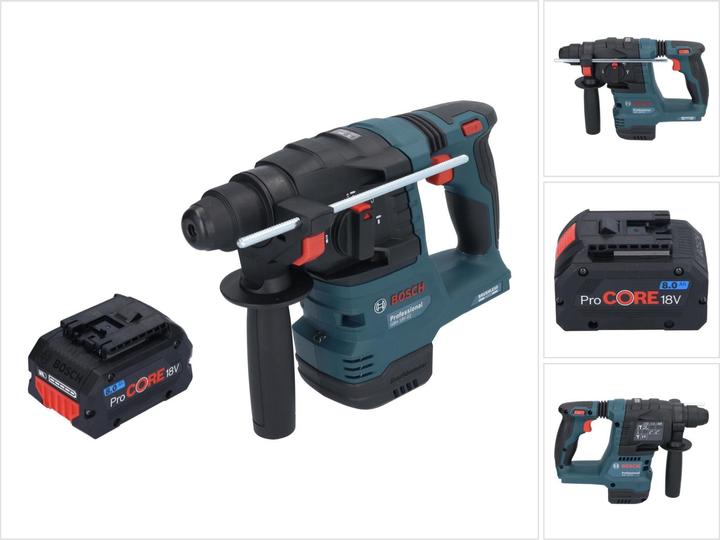 Produktbild Bosch Professional Bosch GBH 18V-22 Professional Akku Bohrhammer 18 V 1,9 J SDS Plus Brushless + 1x ProCORE Akku 8,0 (Akkubetrieb)