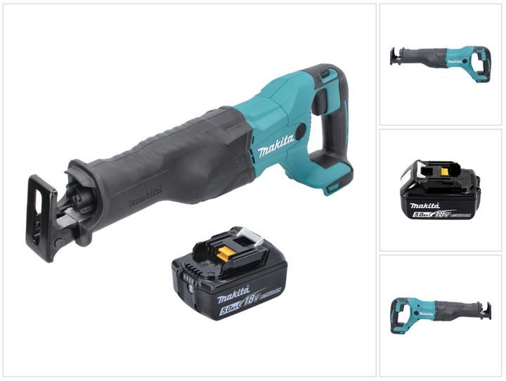 Makita DJR 186 T1 Reciprocating battery saw 18 V + 1x battery 5.0 Ah - without charger