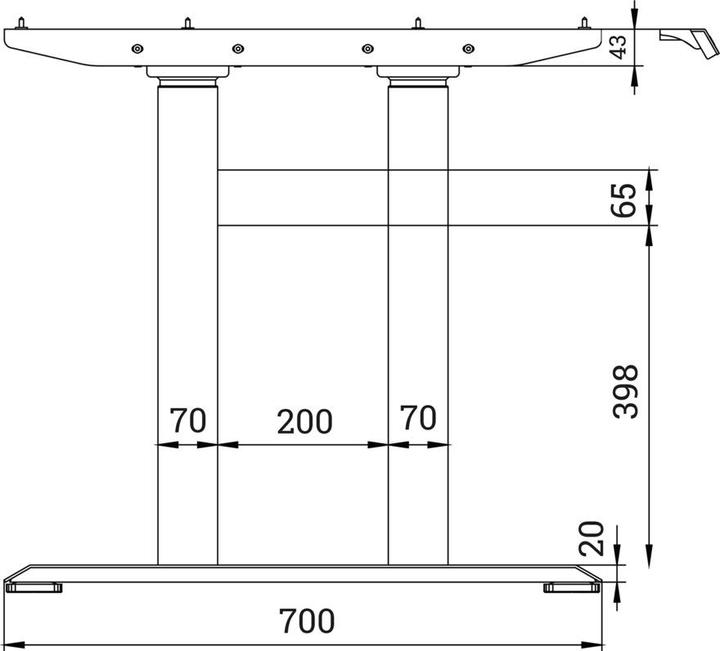 Actual product image OK-Line Elektro-Tischgestell SOLID 450, schwarz