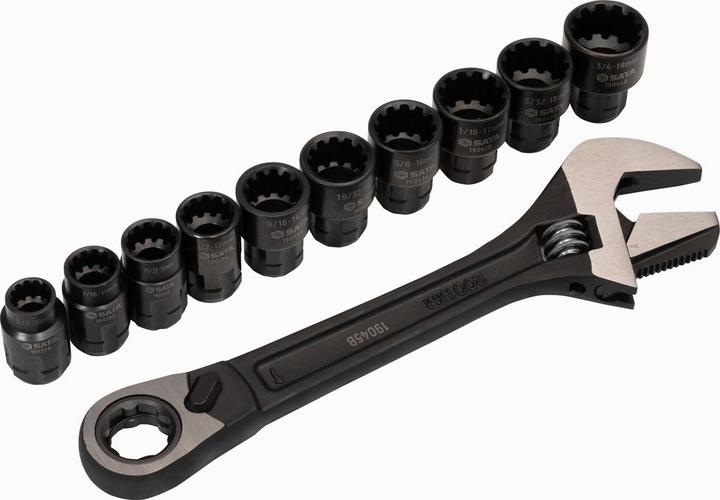 Immagine prodotto SATA Set di bussole passanti con chiave a forchetta, 11 pezzi