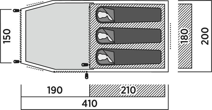 Image du produit Easy Camp Tente Spirit 300 (Tente tunnel, 4.50 kg, 2 personnes)