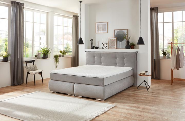 Actual product image Sun garden BX 2310 Ray Boxspring bed innerspring/TFK mattress H2/H3 headboard 180x200 cm (180 x 200 cm)