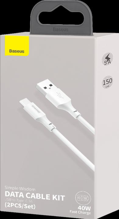 Actual product image Baseus TZCATZJ-02 USB Cable USB A USB C (1.50 m, USB 2.0, 40 W)