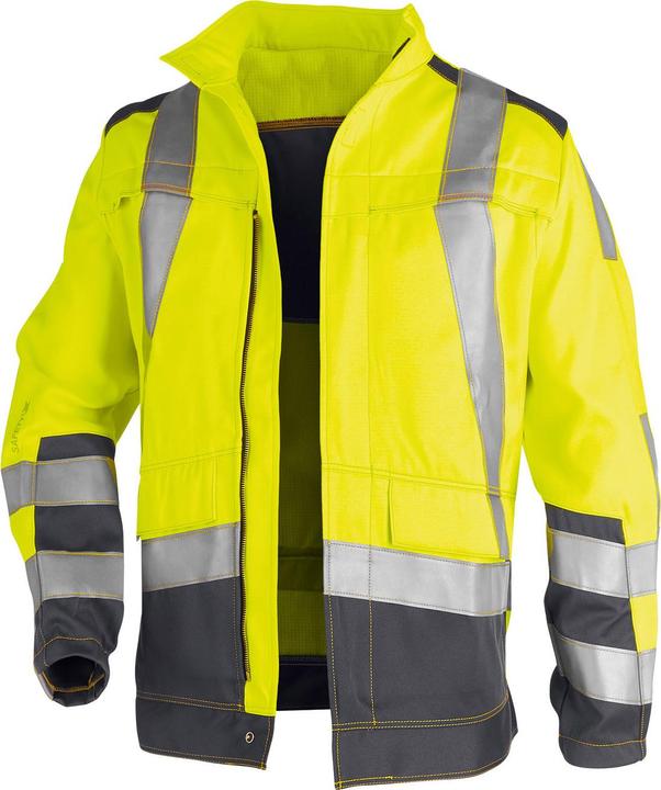 Actual product image Kübler unisex high visibility jacket PSA SAFETY X7 warning yellow, anthracite size 62 (62)