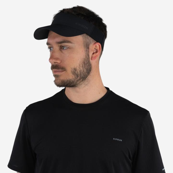 Actual product image Kiprun Running Visor Cap V2 black