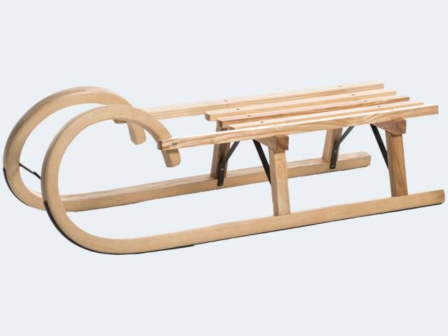 Produktbild Sirch Hörnerrodel Standard Lattensitz (Länge: 100 cm, esche lackiert 2 Bockstütze