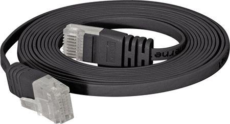Produktbild Tecline Patchkabel Cat.6 U/UTP, ungeschirmt, flach, schwarz, 3.0m superflaches Patchkabel z.B. für die Verle (U/UTP, CAT6, 3 m)