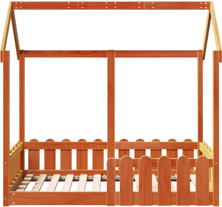 Produktbild VidaXL Kinderbett Hausbett Kiefer (70 x 140 cm)