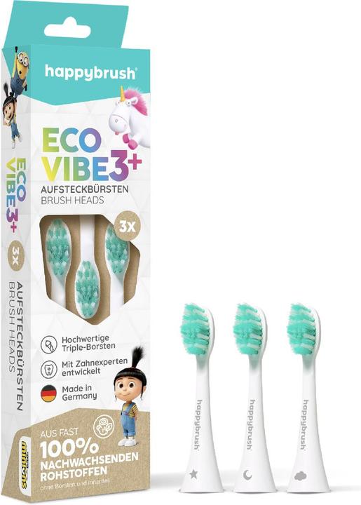 Produktbild happybrush Happy Brush ECO VIBE KIDS Aufsteckb?rsten Agnes (3 x)