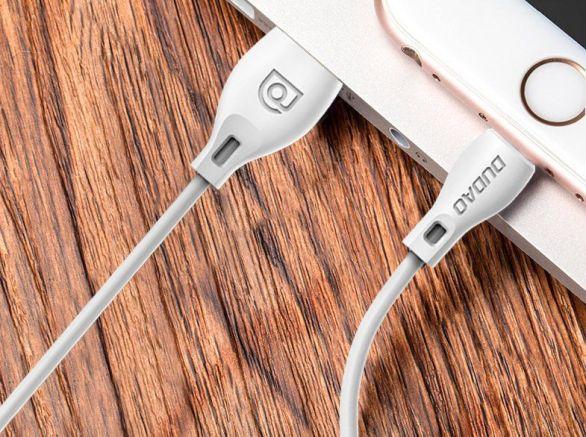 Image du produit Dudao cable USB Type C 2.1A 2m white (L4T 2m white) (2 m, USB 2.0)