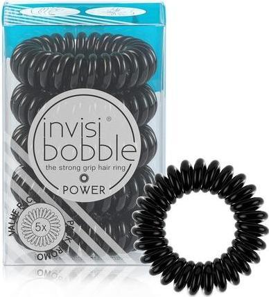 Immagine prodotto Invisibobble Power Traceless Spiral Hair Ties True Black - Pack of 5 (Elastico per capelli)