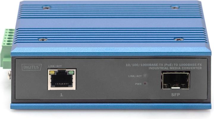 Image du produit Digitus 10/100/1000Base-TX (PoE) to 1000Base-FX Industrial Media Converter (2 Ports)