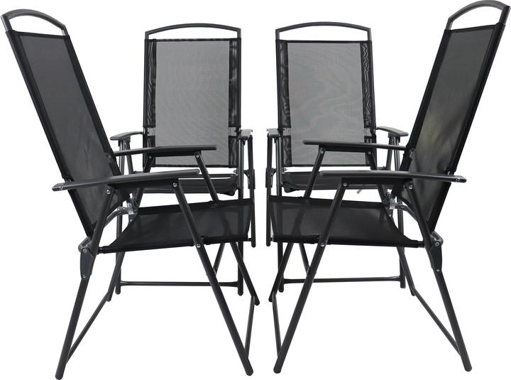 Actual product image VCM 4 pcs garden chair high chair textilene foldable