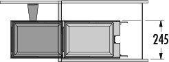 Actual product image Hailo Built-in waste collector (20 l)