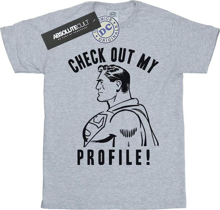 Superman Check Out My Profile TShirt (M)
