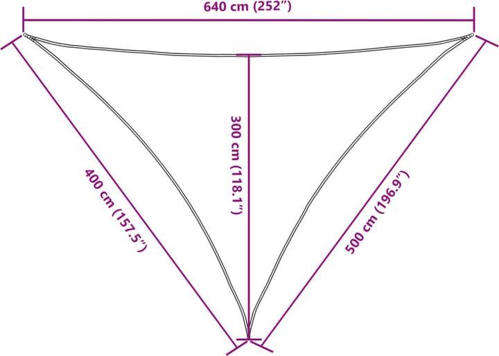 Produktbild VidaXL Sonnensegel (400 x 500 x 640 cm)