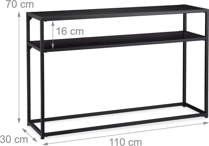 Actual product image Relaxdays 2 Tier Console Table (110 x 30 x 70 cm)