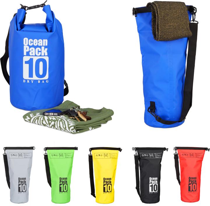 Immagine prodotto Relaxdays Zaino impermeabile Ocean Pack 10 L (10 l)