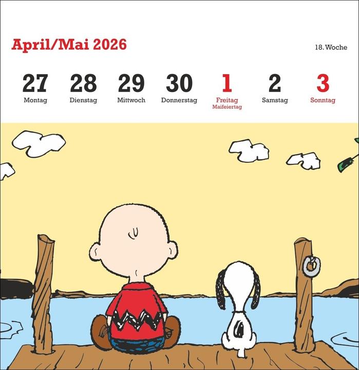 Produktbild Peanuts Premium-Postkartenkalender 2026 (Harter Einband, Deutsch)
