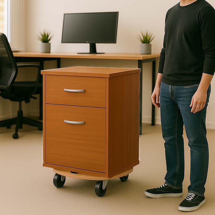 Actual product image Wiltec Platform Dolly Transport Roller Furniture Mover with Swivel Castors MDF 380mm up to 250kg (250 kg)
