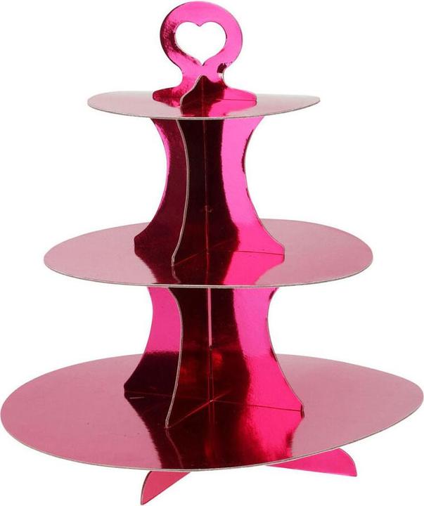 Productafbeelding Kartonnen etagère, 3-laags, roze