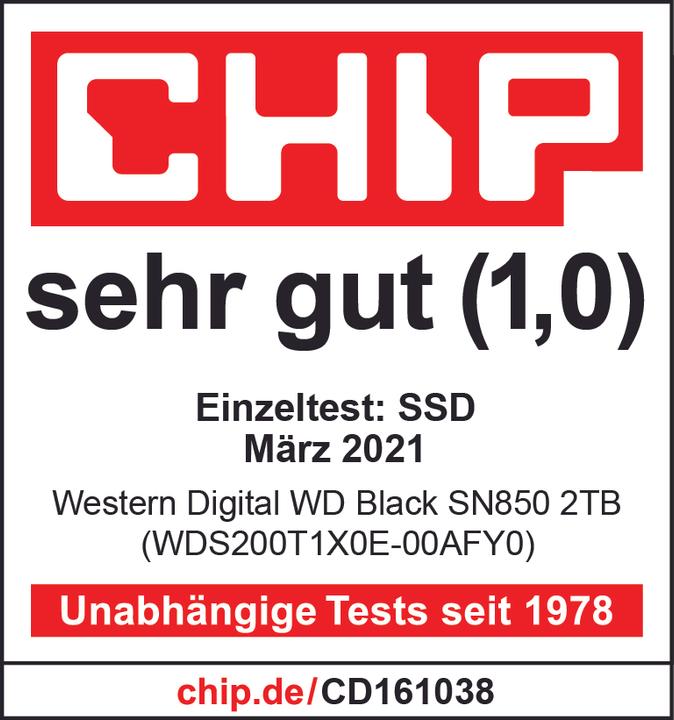 Actual product image WD Black SN850 (2000 GB, M.2 2280)