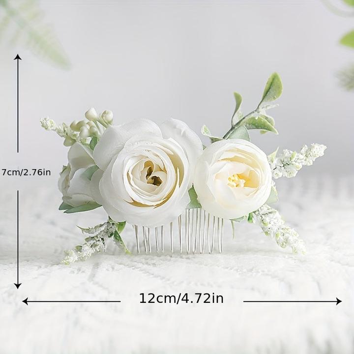 Actual product image Activity Board 1 Stück Handgefertigter Blumen-Haarkamm, Hochzeits-, Party- und Alltags-Accessoire - Metall und (1 pcs.)